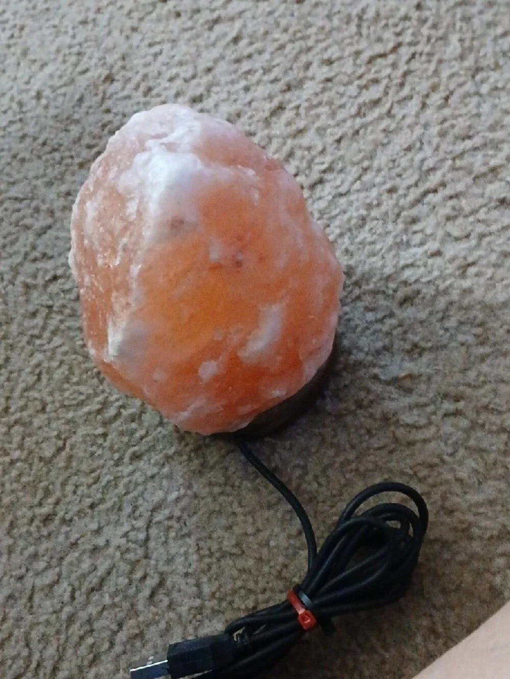 USB Himalayan Salt Night Lamp - Orange